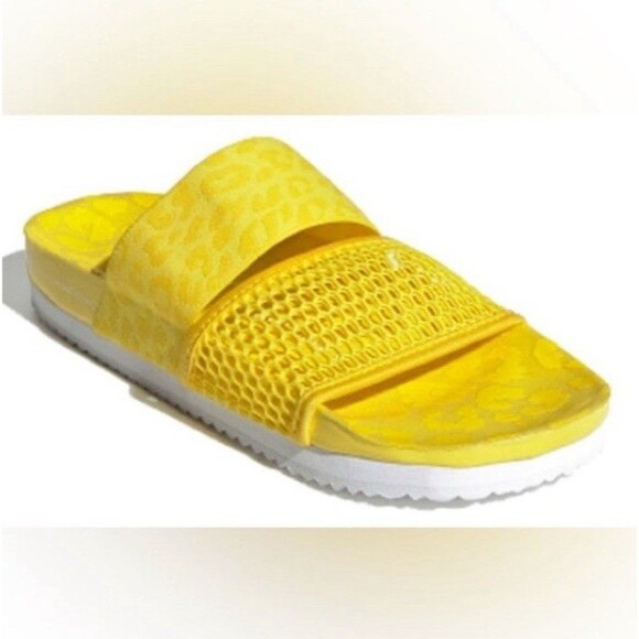 NWOB Adidas x Stella McCartney Vivid Yellow Stella-Lette Slide Sandals Size 8 - Picture 1 of 16
